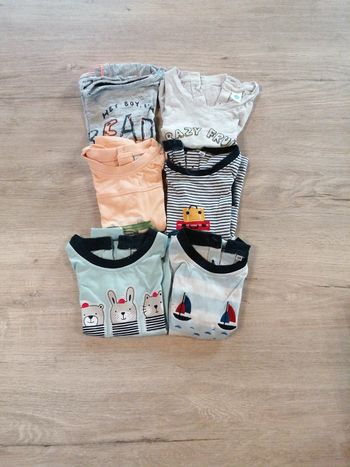 6 tee shirts manches courtes 18 mois