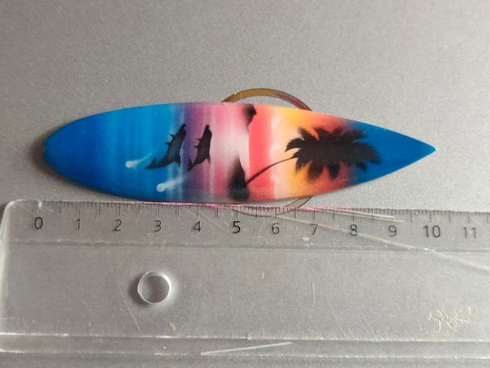 Surf miniature en bois peint - 10 cm - photo numéro 4