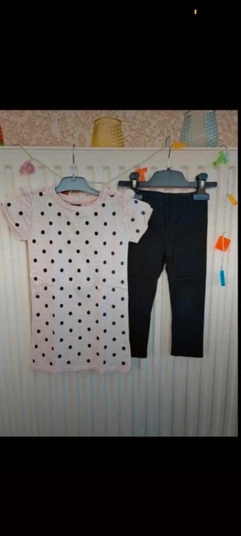 🧡Ensemble robe pull + legging noir 24 mois Kiabi