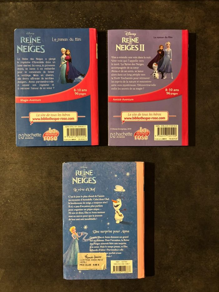 Lot de 3 livres La reine des neiges La bibliothèque rose - photo numéro 2