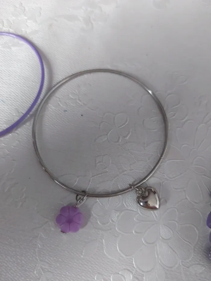 Lot 3 bracelets violets - photo numéro 3