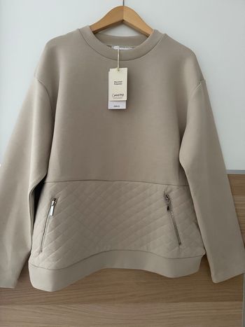 Sweat avec poche mango taille S beige neuf avec étiquette