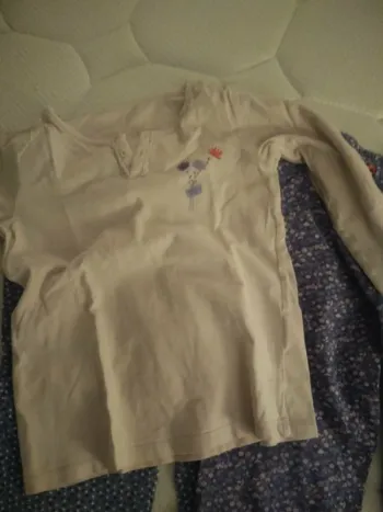 Pygama Fille Deux pièces avec deux Pantalons