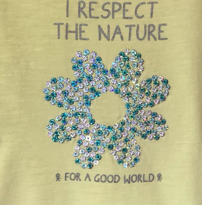 T-shirt jaune fleur en sequins 6 ans Okaidi - photo numéro 2