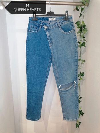 Jeans bi-couleurs M Queen Hearts