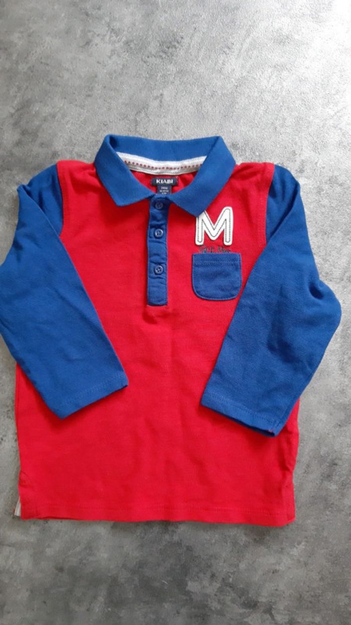 Polo manche longue garçon 100% coton