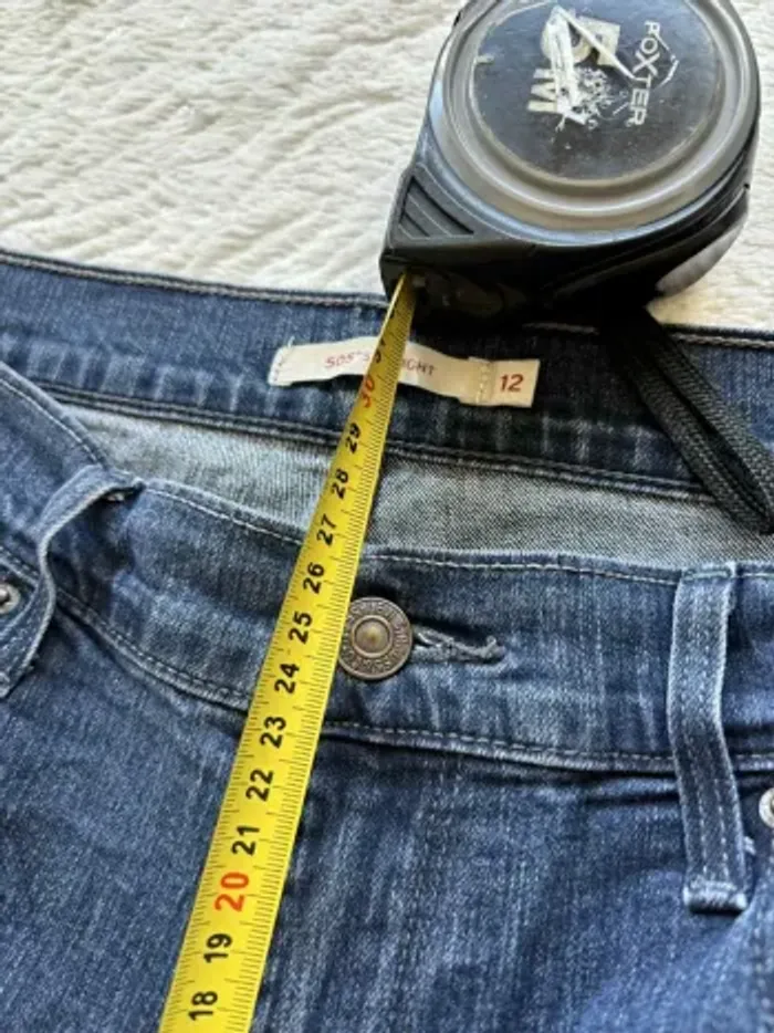 Jean Levi’s 505 Straight femme – taille 42/44 XL/2XL bleu foncé mi taille Modèle US rare - photo numéro 17