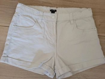 short fille 10  12 ans Kiabi ecru