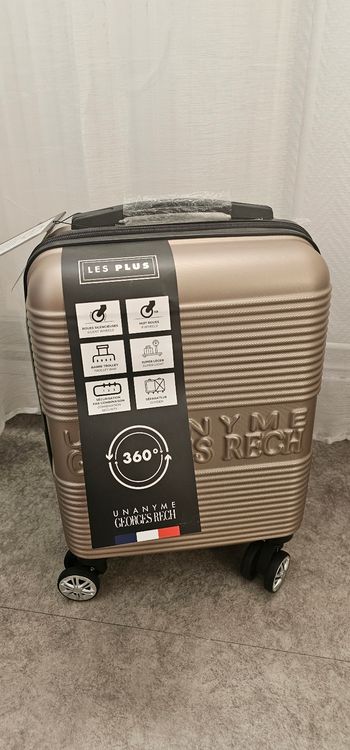 Valise cabine riaide Georges Rech - 4 roues - beige - Neuve