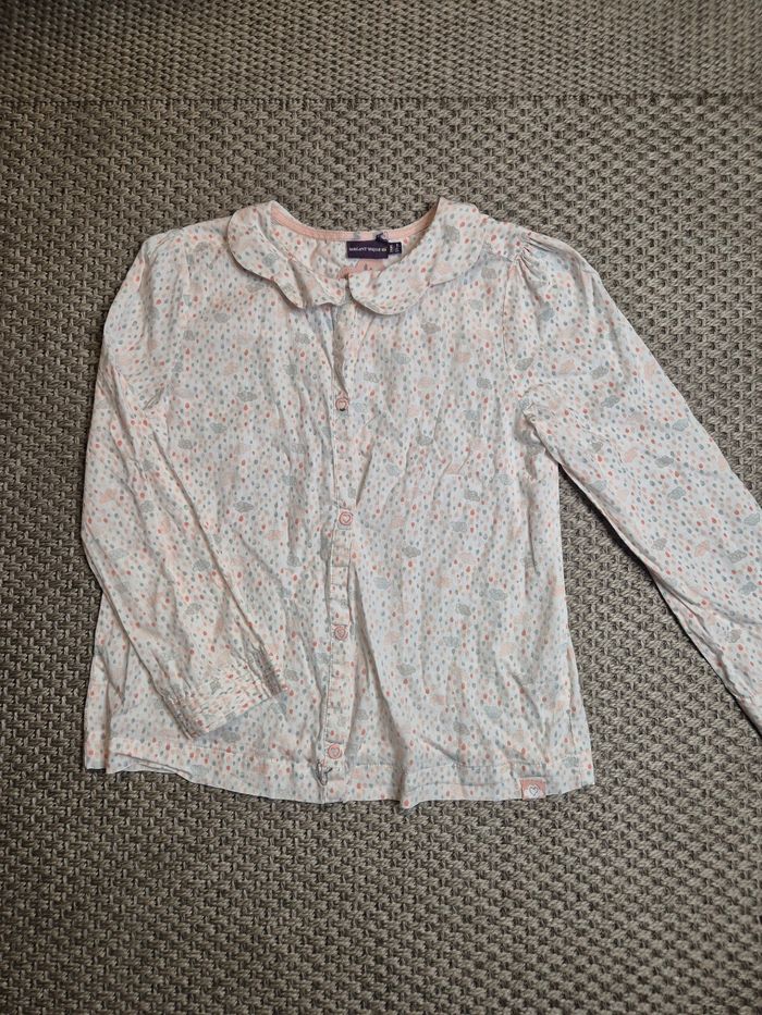 Lot de 2 chemises manches longues à fleurs fille - 8 ans - photo numéro 7