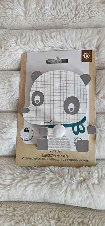 Patère murale panda 🐼 en bois Neuf 