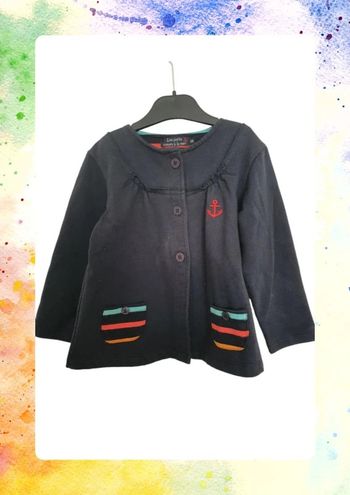 Veste gilet les petits cœur à la mer taille 3 ans enfant fille