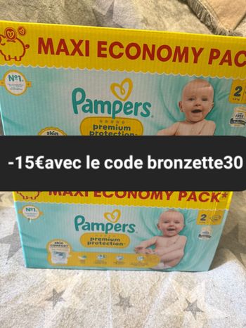 Deux cartons couche Pampers économique taille 2 preuim