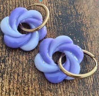 Boucles d'oreilles faites mains