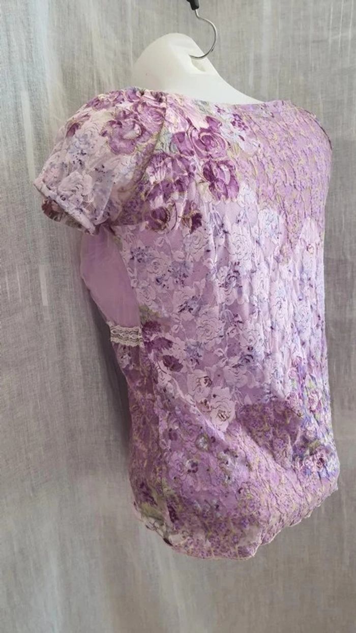 Tee-shirt mauve femme "Jacqueline RIU" Taille 2/38 - photo numéro 6