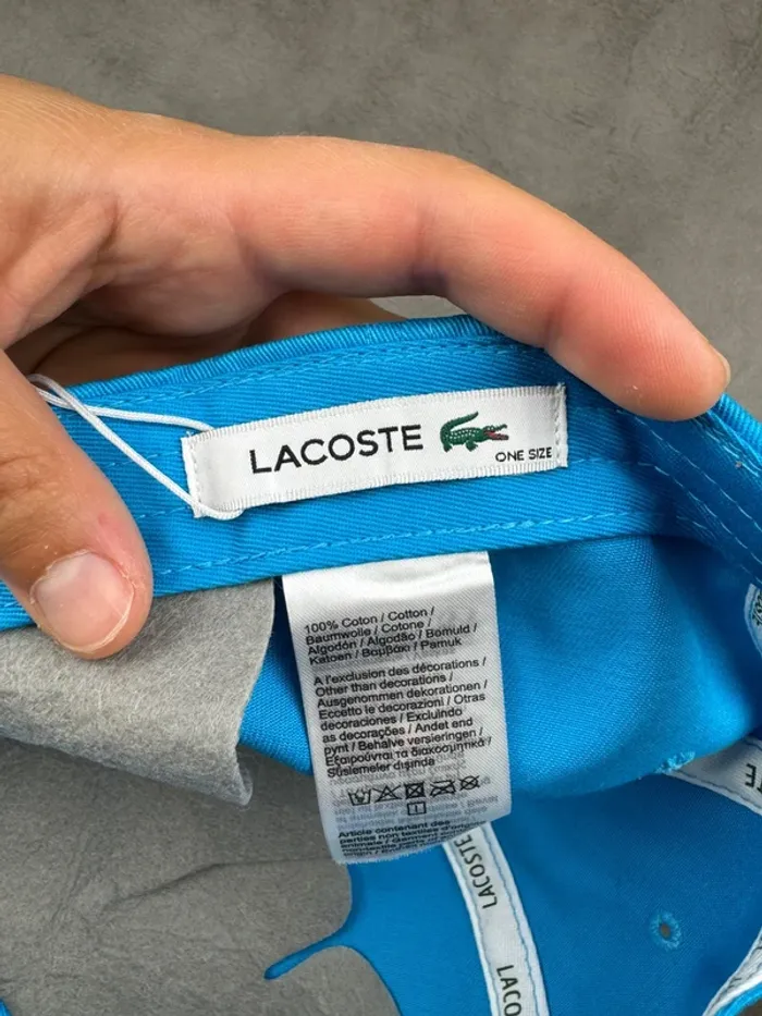 Casquette Lacoste Bleu Logo brodé Neuve - photo numéro 8