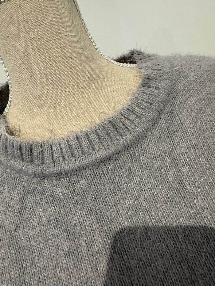 👚 Pull chauve souris gris- oversize - femme taille S - camaïeu - très bon état - photo numéro 3