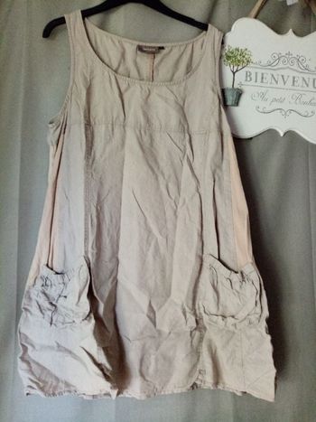 Robe beige en coton