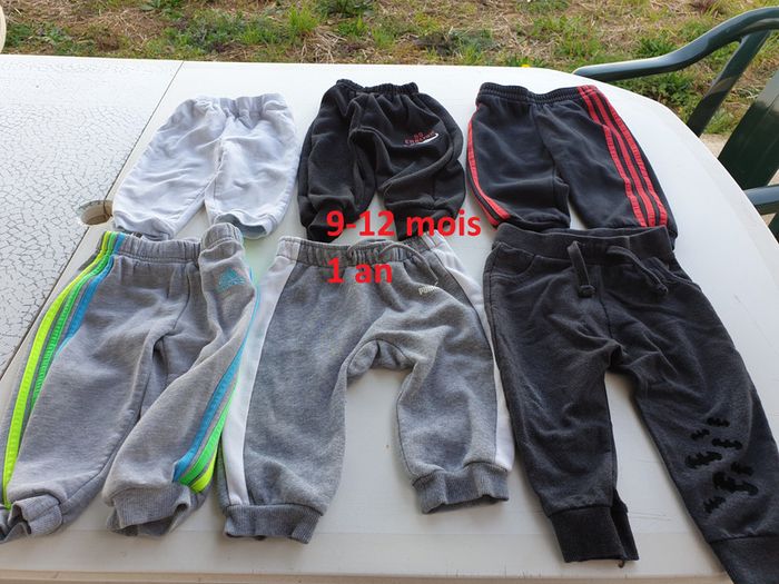 6 pantalons jogging adidas batman puma basic 9-12 mois 1 an