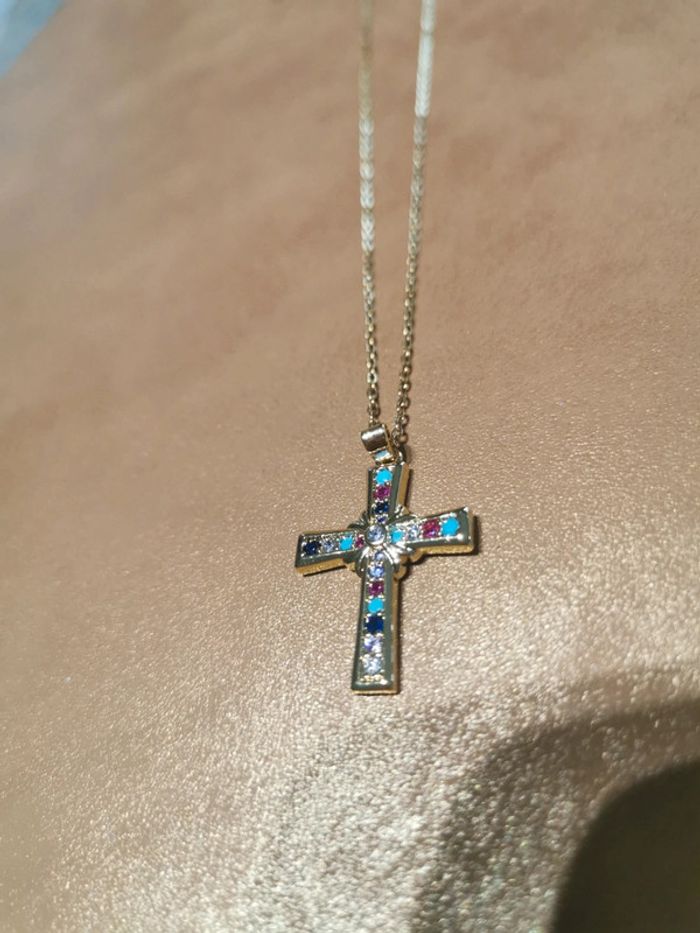Collier et pendentif spirituel croix chrétienne - photo numéro 3