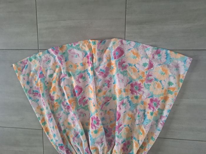 Jupe vintage à fleurs multicolore - photo numéro 6