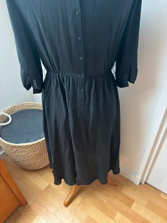 🖤 Robe midi noire en soie – Tara Jarmon – T40 - photo numéro 11