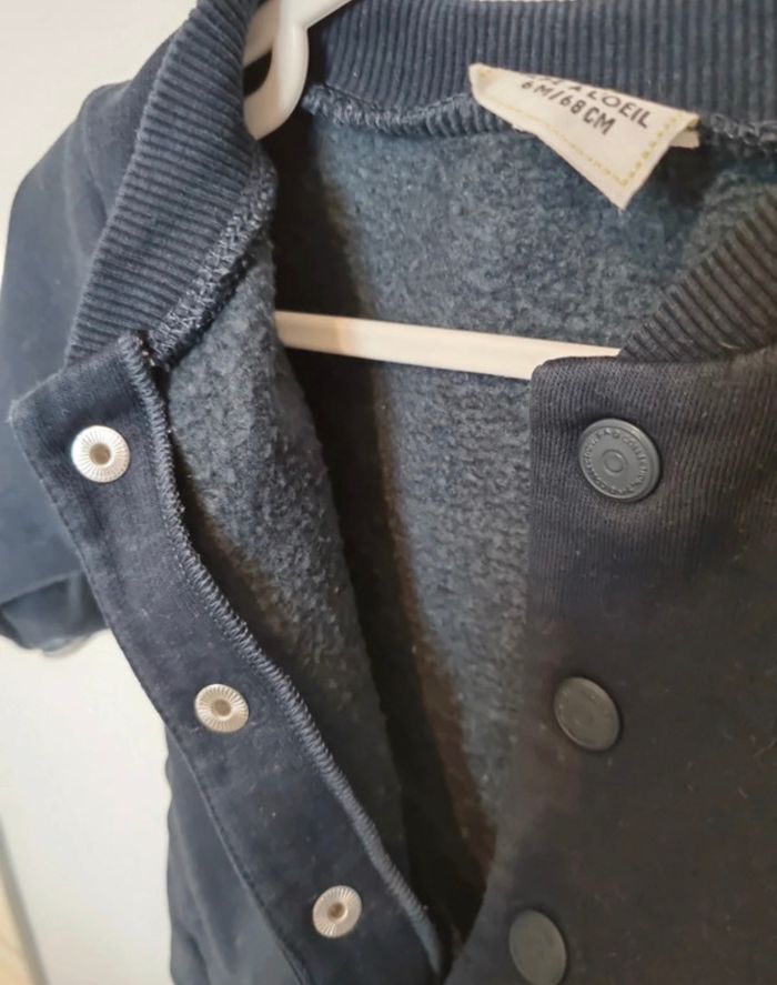 Gilet molletonné polaire happy 6 mois, tape a l'œil - photo numéro 4