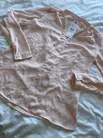 Blouse manche longue rose pale 