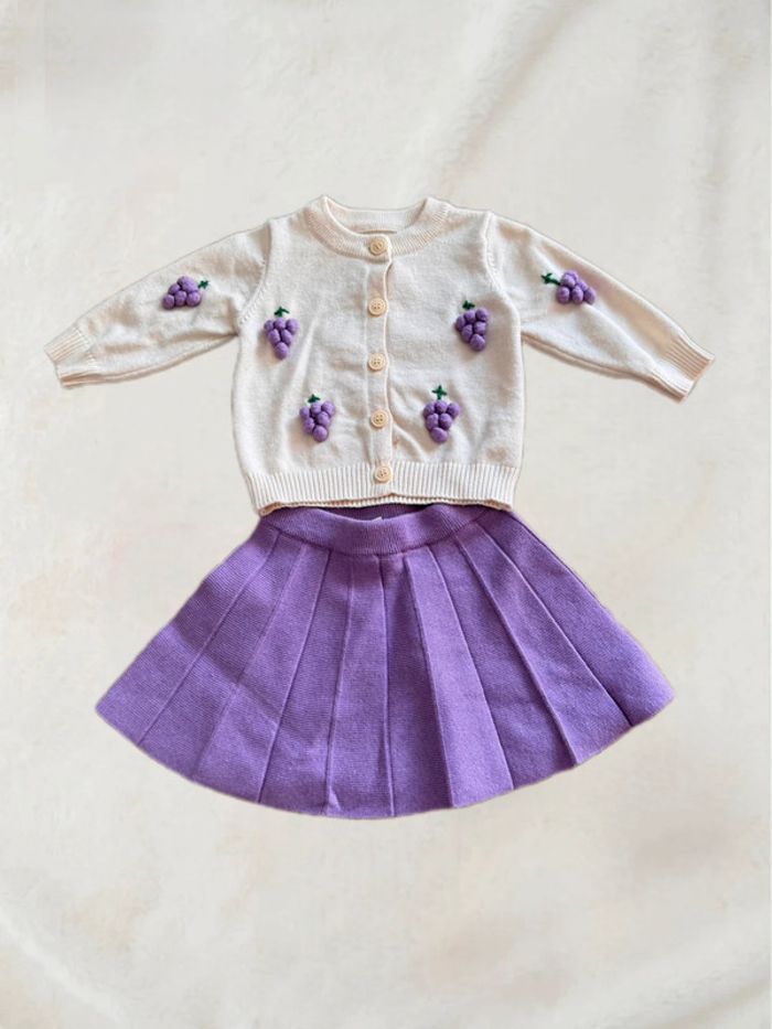🌷Magnifique ensemble jupe et gilet bébé🌷