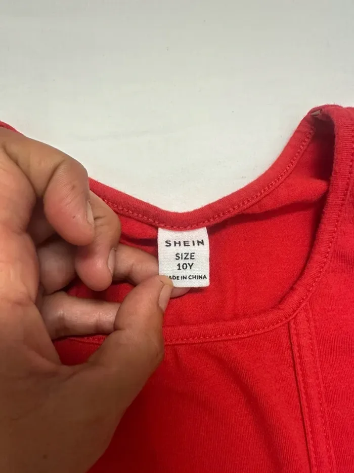 Débardeur court rouge Shein – Taille 10 ans - photo numéro 2