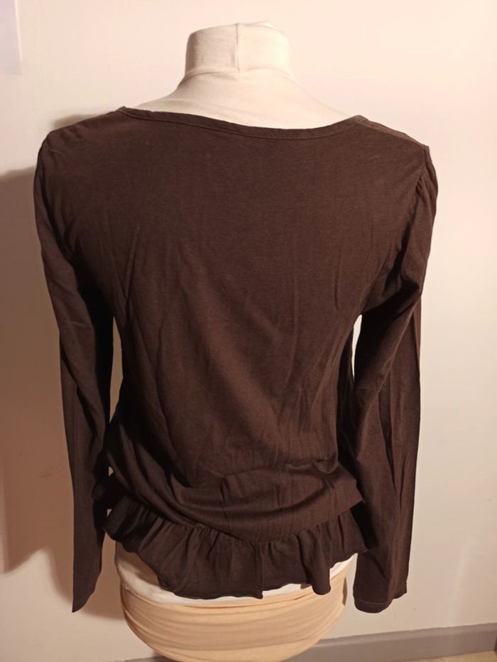 Haut manche longue marron - photo numéro 2