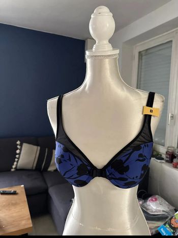 Soutien-gorge Well bleu et noir 85b
