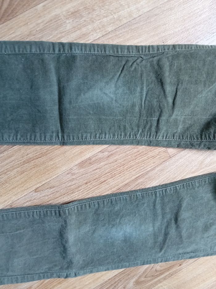 Pantalon kaki en.velours fille - photo numéro 3