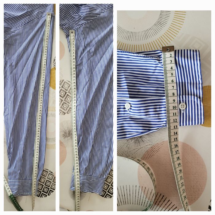 Ralph Lauren Chemise ML T2XL /TFr44/Big 2X-Rayures Bleu Roi &Blanc-Coupe Slim Fit-100%Coton - photo numéro 10