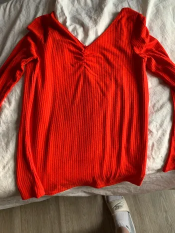 T-shirt à manche longues rouge