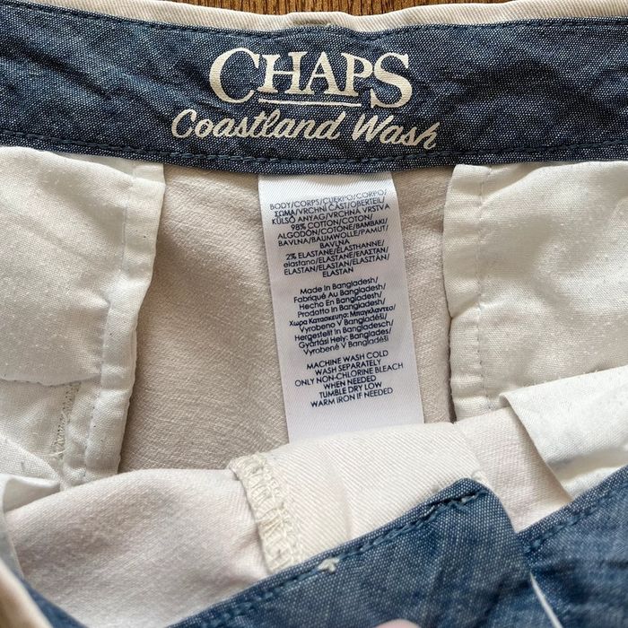 Short chino crème Chaps Coastland Wash pour homme, taille W 32 (42 taille française) - photo numéro 5