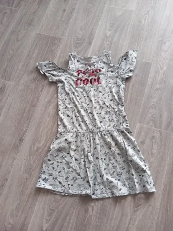 Robe courte grise