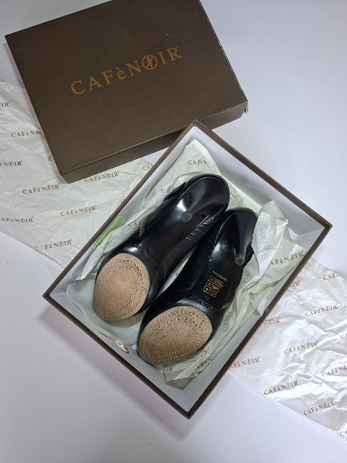 Escarpins CaféNoir cuir véritable noir – neufs – 38,5 - photo numéro 3