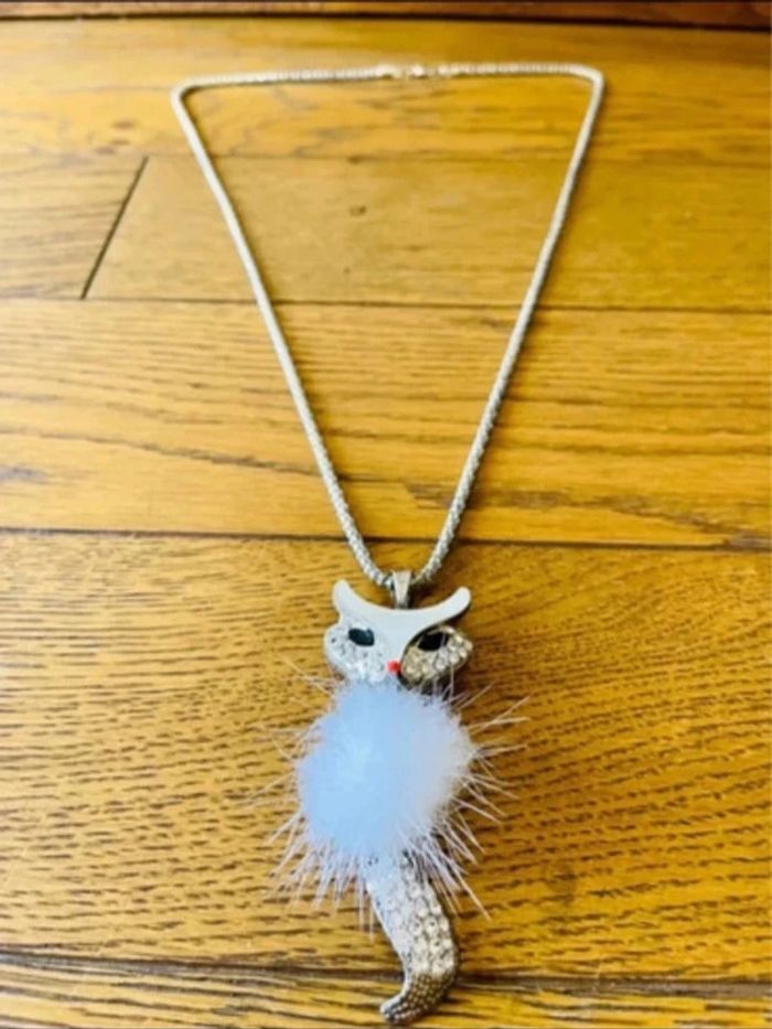 Sublime collier renard articulé avec pompon - photo numéro 5