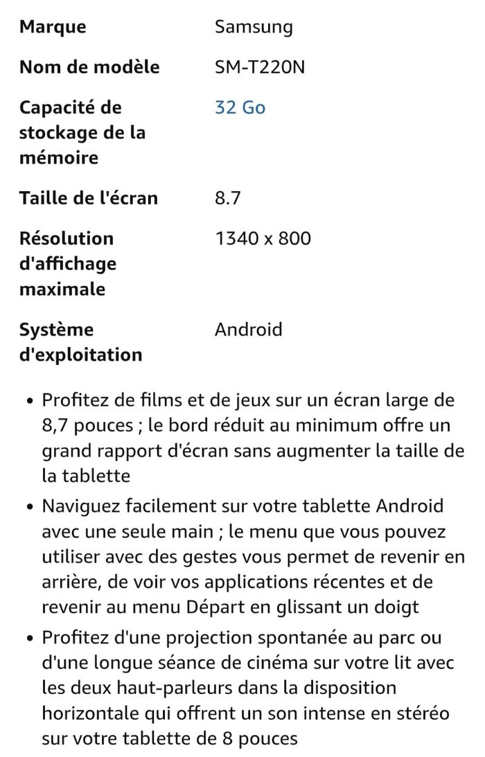 Tablette Samsung Galaxy A7 Lite - photo numéro 4
