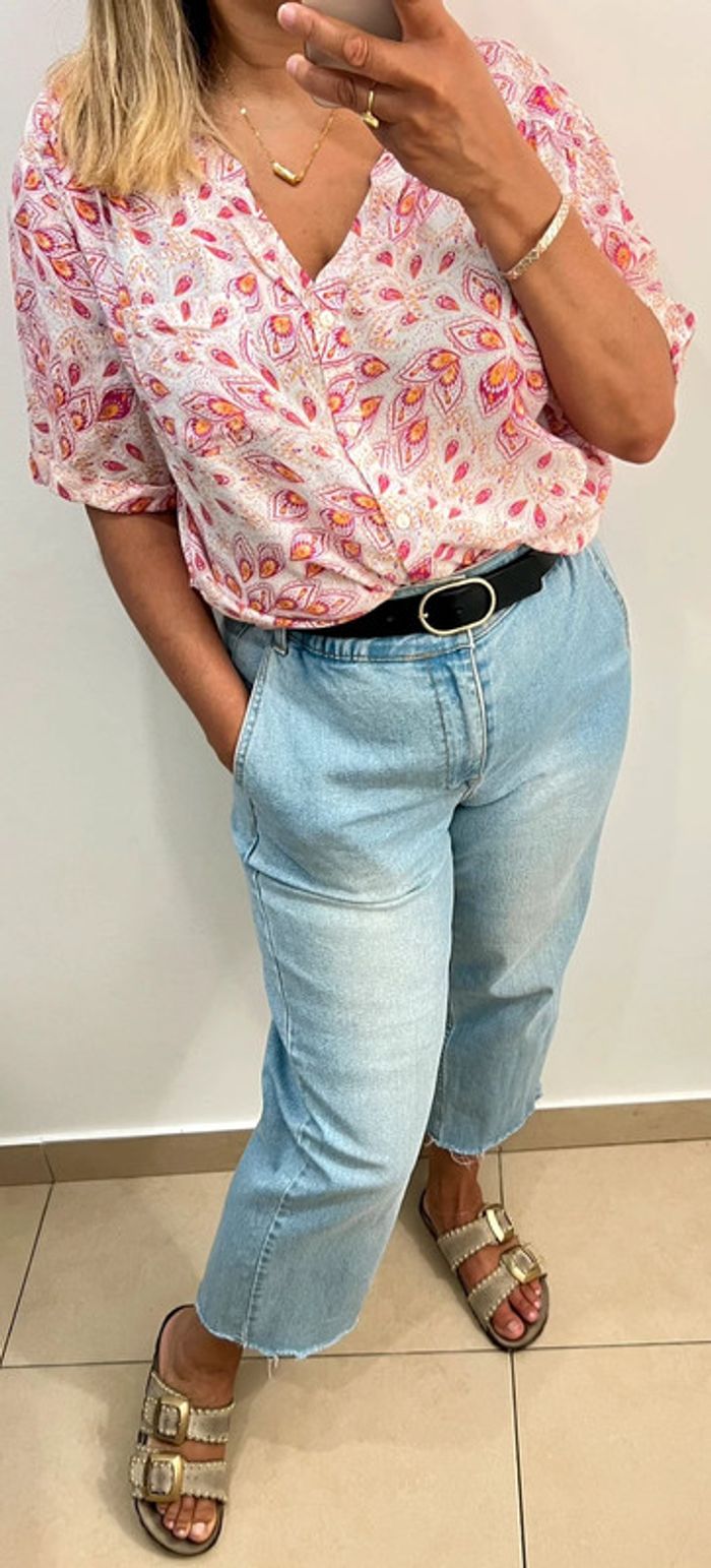 🌺 Chemise  fluide Damart – imprimé floral Taille 44 - photo numéro 4