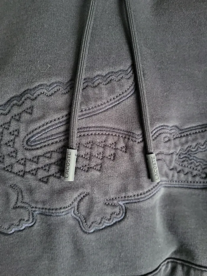Sweat à capuche lacoste taille m bleu marine - photo numéro 9