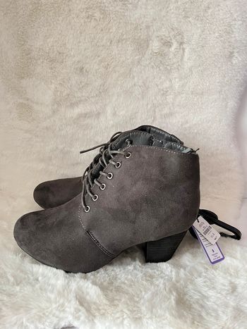 Bottines gris foncé 39 Fermeture éclair Talons 7 cm