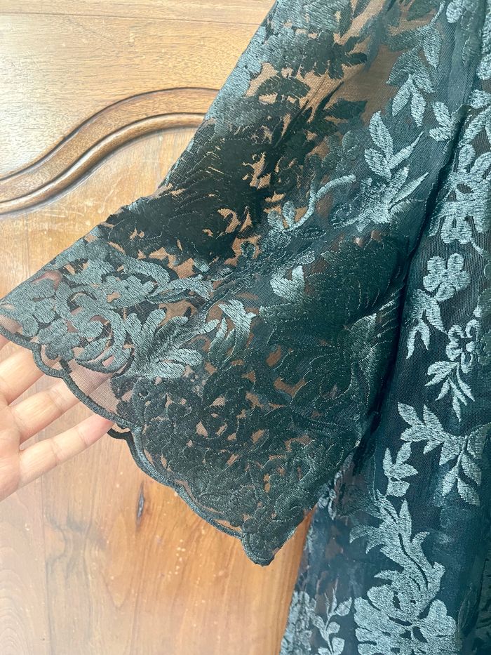 Blouse dentelle noir manches courtes - photo numéro 5