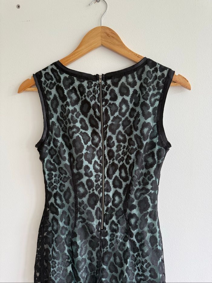 Robe chic moulante noire turquoise mango taille 36 S - photo numéro 5