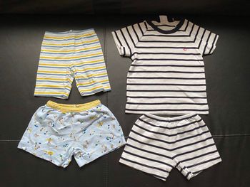 Pyjama 2 pièces + 2 shorts de nuit 3 ans petit bateau été