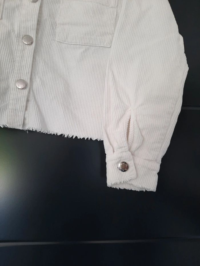 Veste/ surchemise velours blanc - photo numéro 3