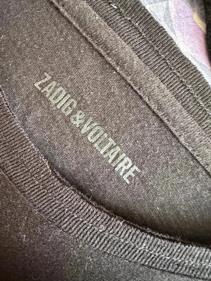 T-shirt Zadig et Voltaire T:M étoiles noir paillettes  neuf - photo numéro 6