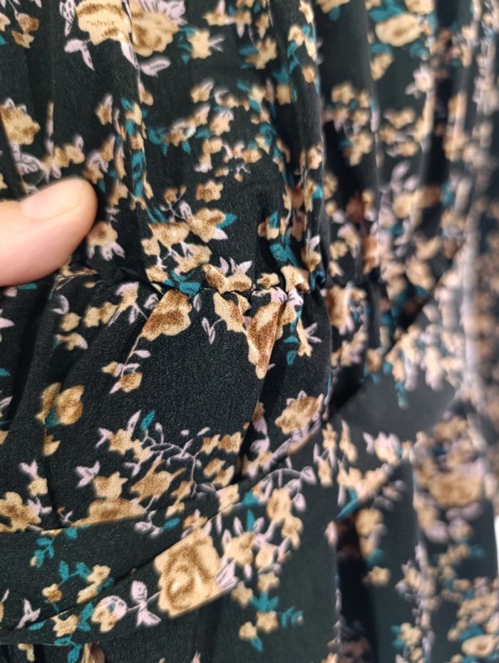 Robe longue noir à motifs taille M - photo numéro 5