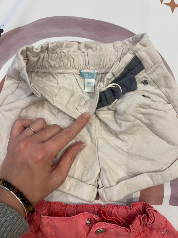 Lot de 2 shorts bébé fille - Obaïbi - 23 mois / 86 cm - photo numéro 3